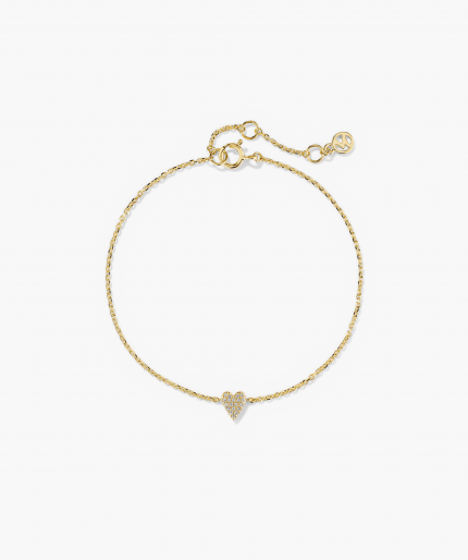 Mini Heart Pavé Diamond Bracelet