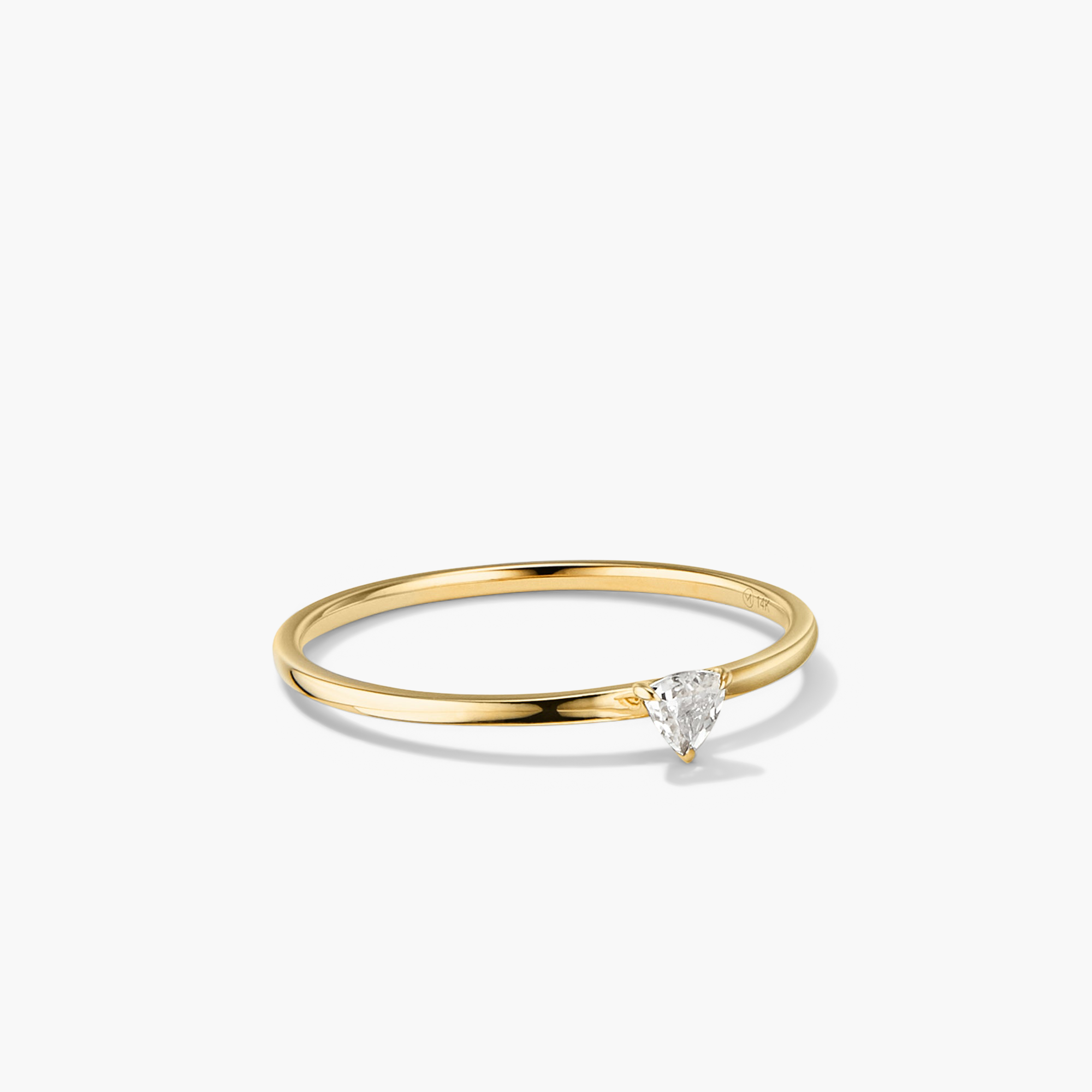 14k Yellow Gold - White Topaz