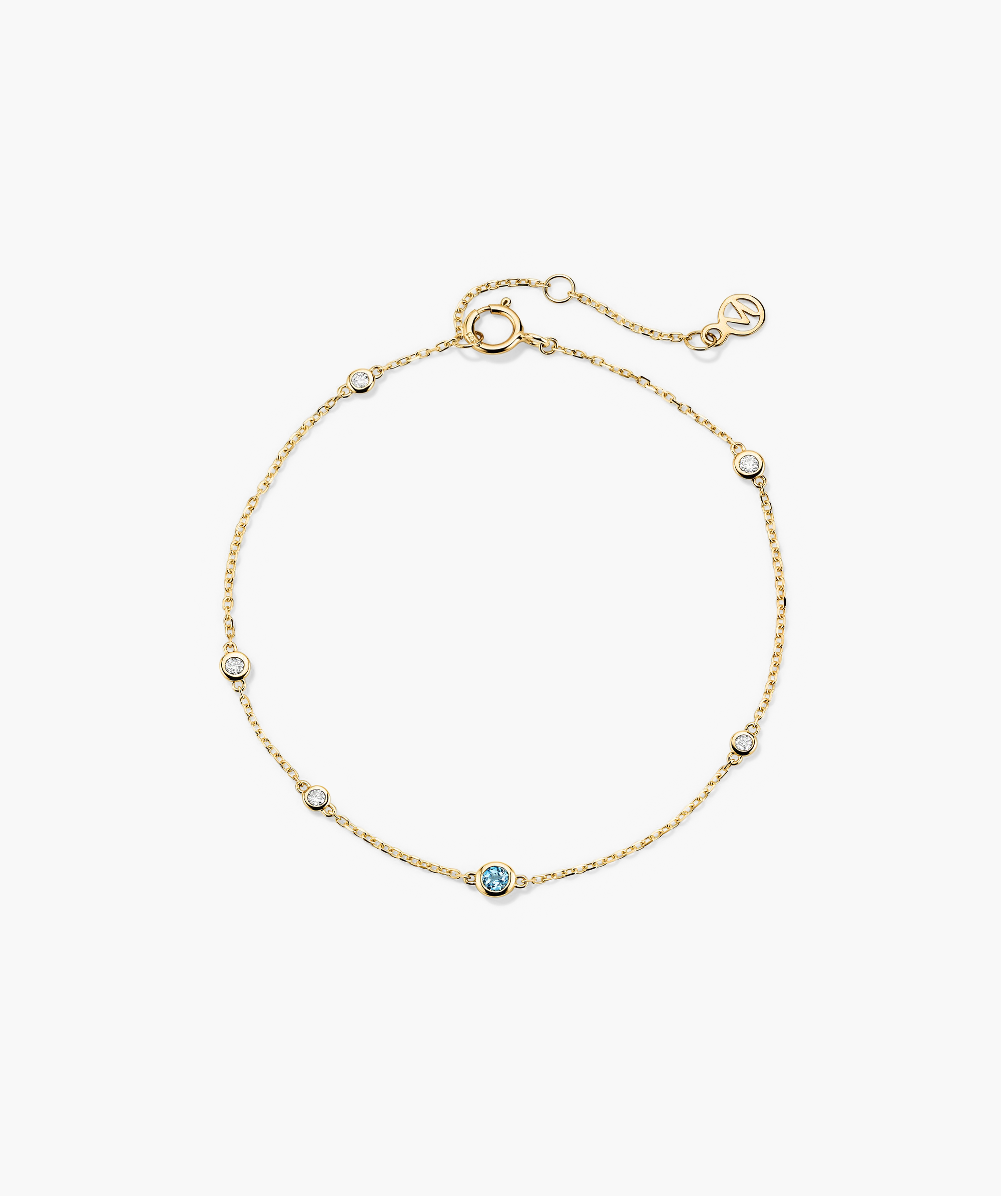 14k Yellow Gold - Blue Topaz