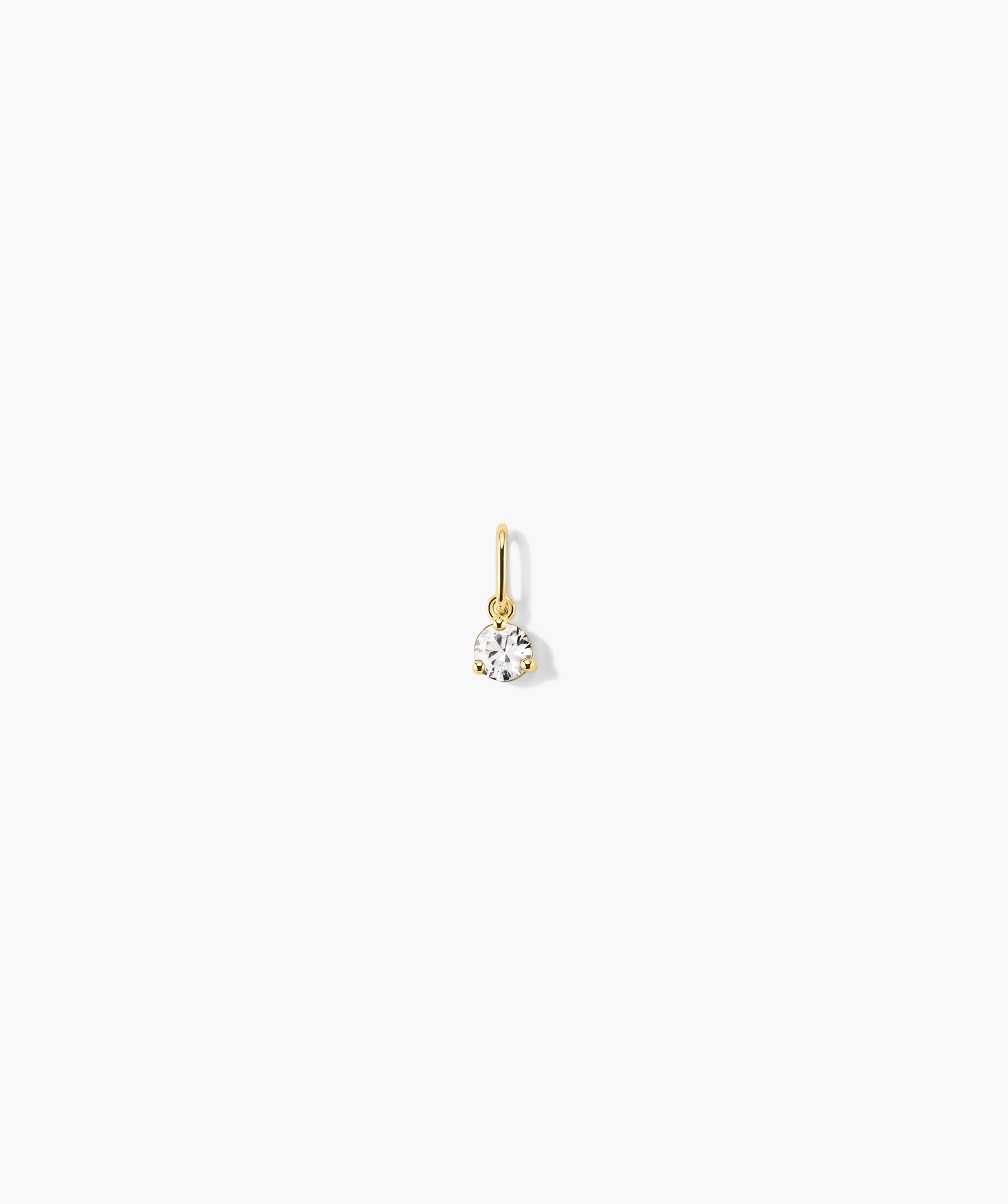 14k Yellow Gold - White Sapphire