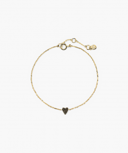 Mini Heart Pavé Diamond Bracelet