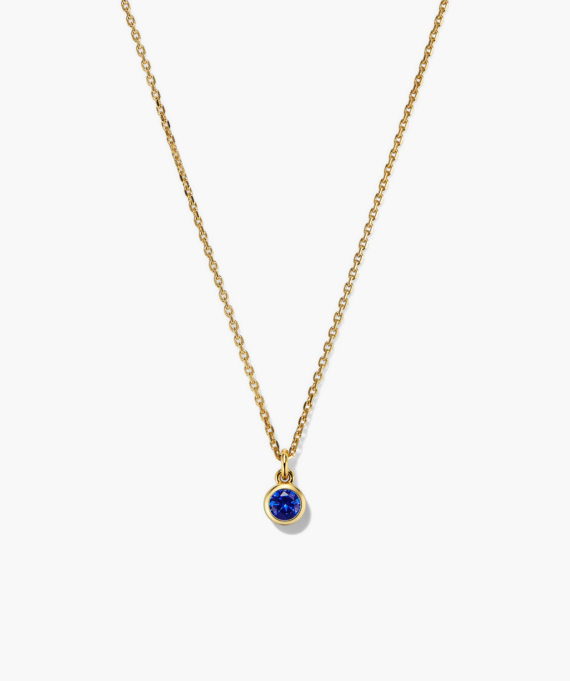 18k Gold Vermeil - Lab Grown Blue Sapphire