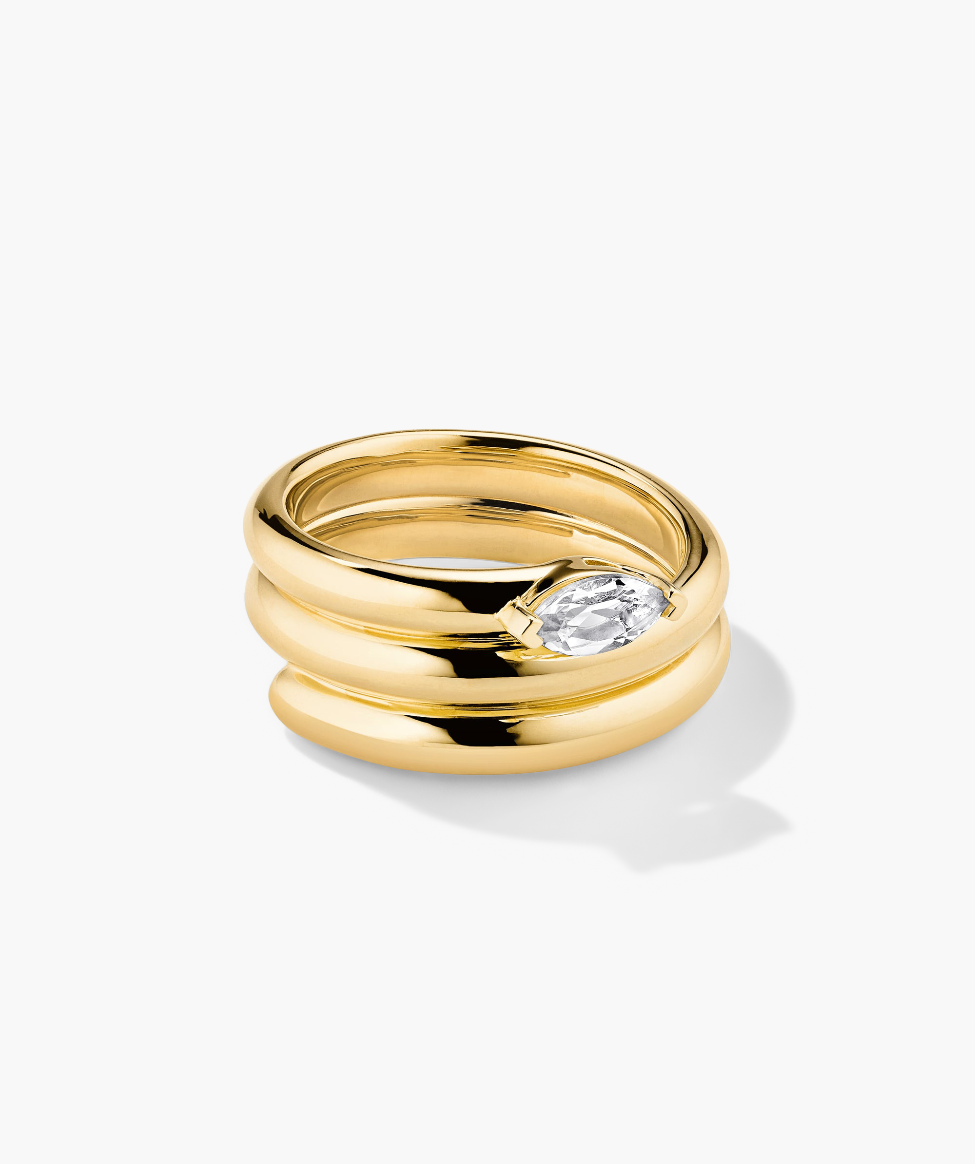 18k Gold Vermeil - White Topaz