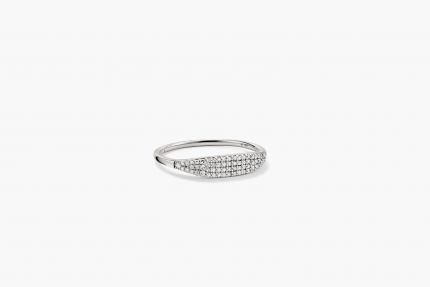 Pavé Diamond Slim Signet