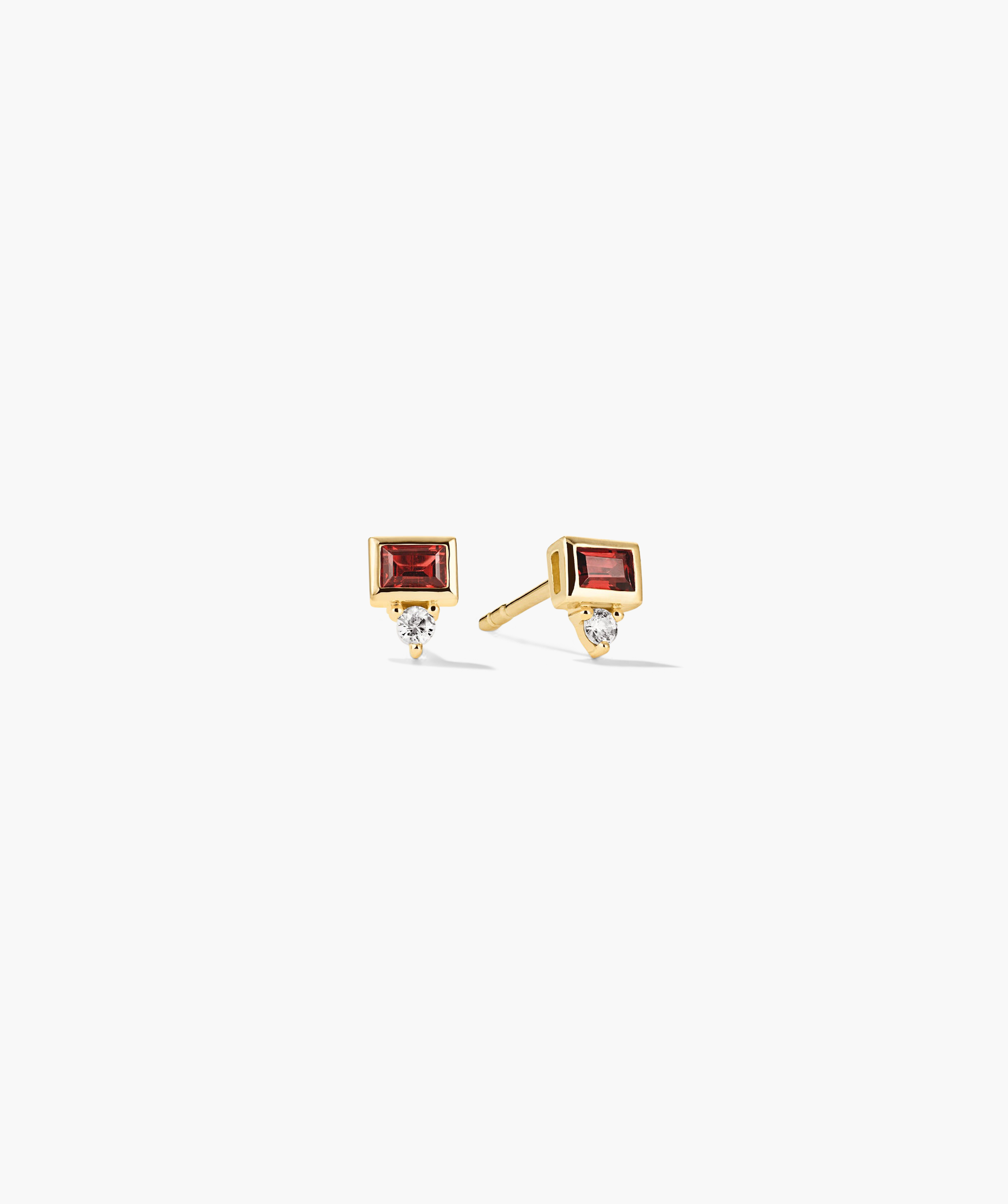 14k Yellow Gold - Garnet