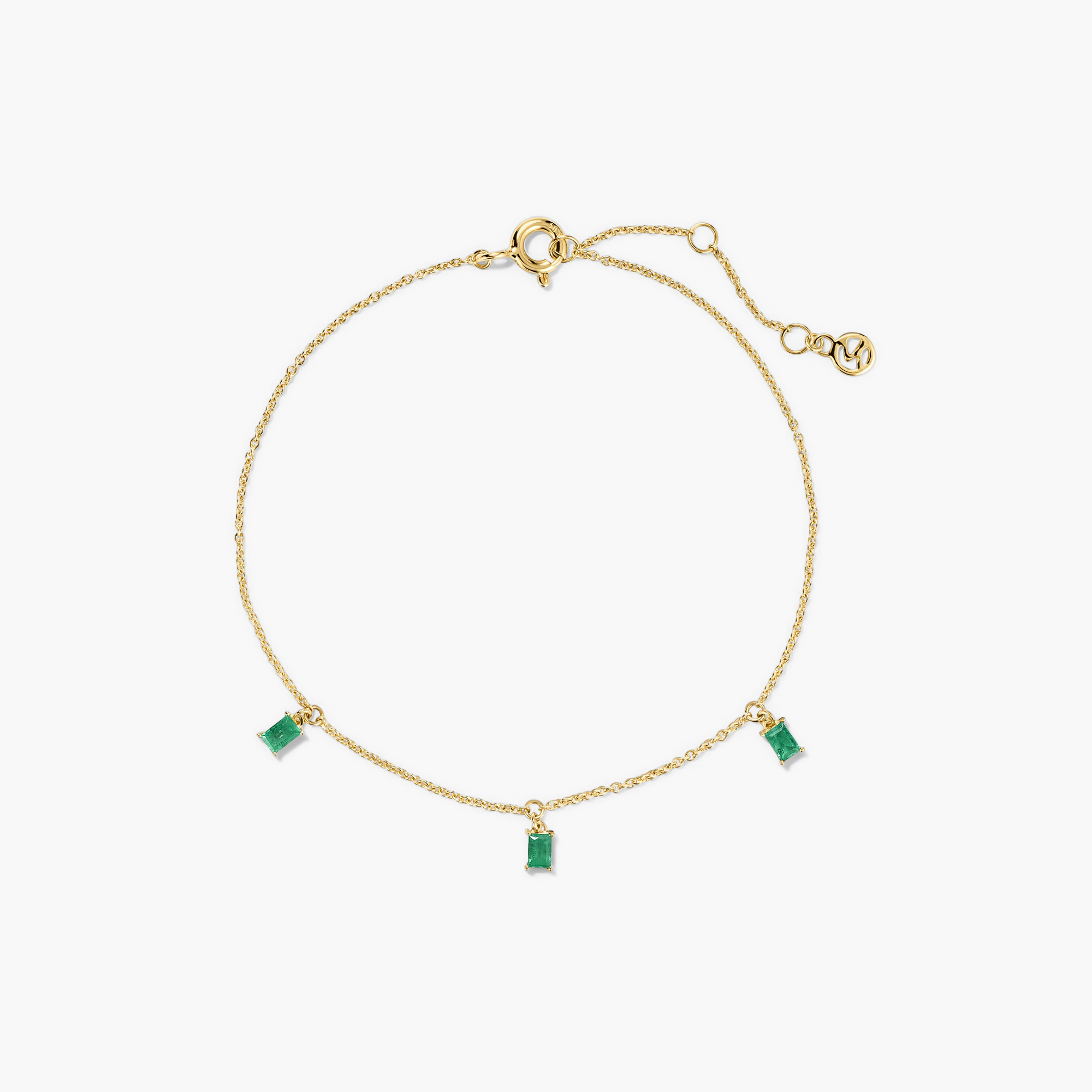 14k Yellow Gold - Emerald