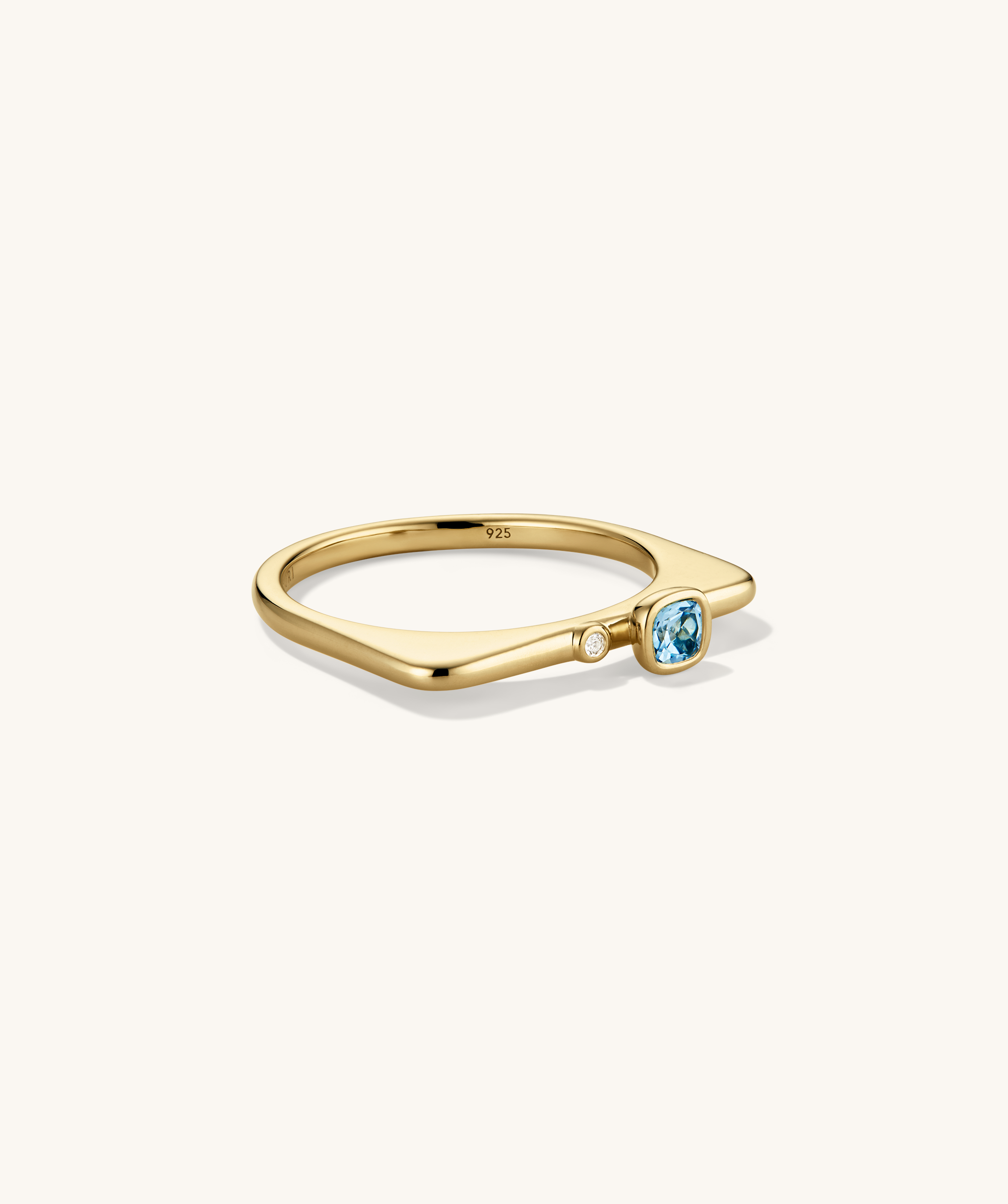 18k Gold Vermeil - Swiss Blue Topaz