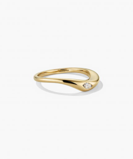 Organic Dôme Thin Marquise Cut Nesting Ring