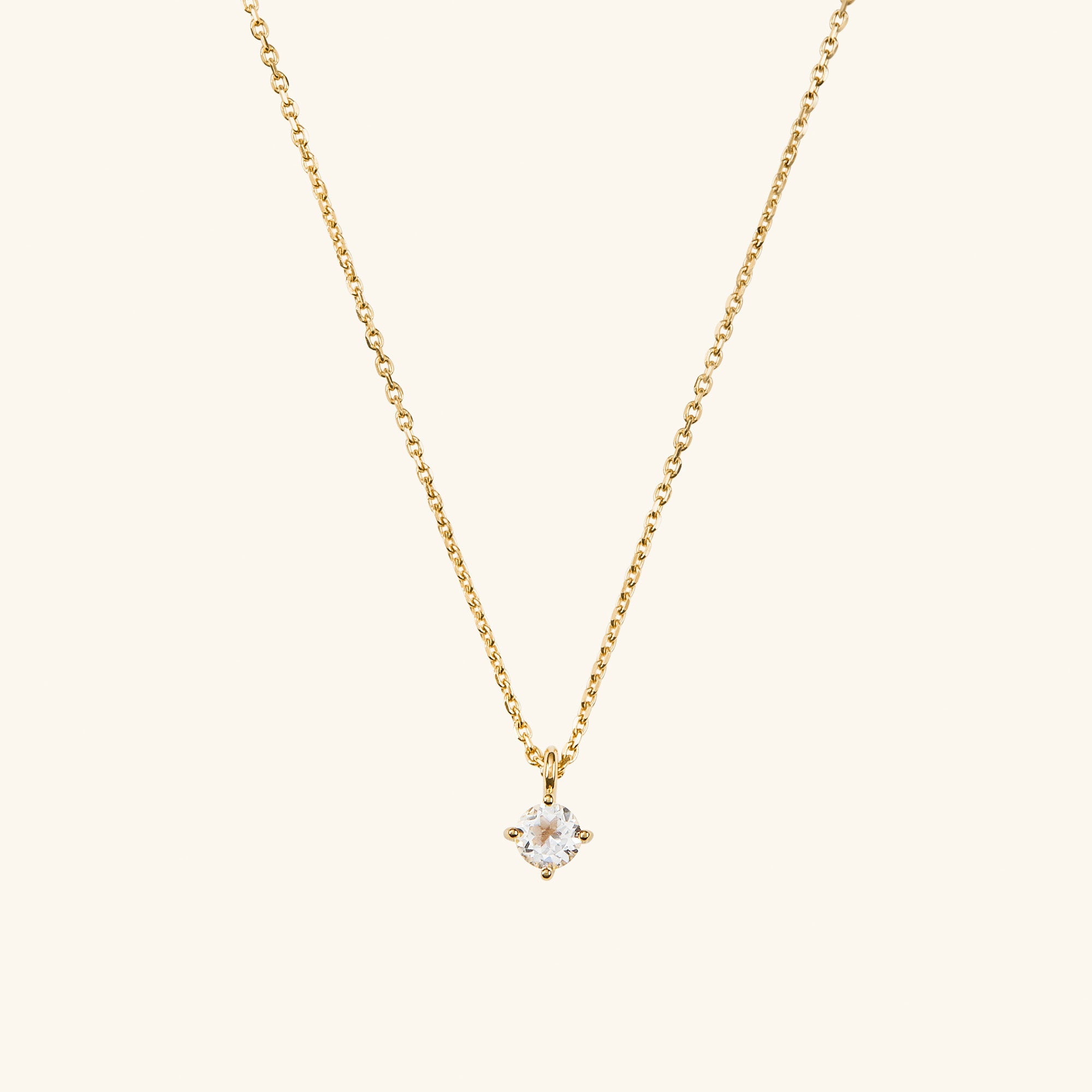 18k Gold Vermeil - White Topaz