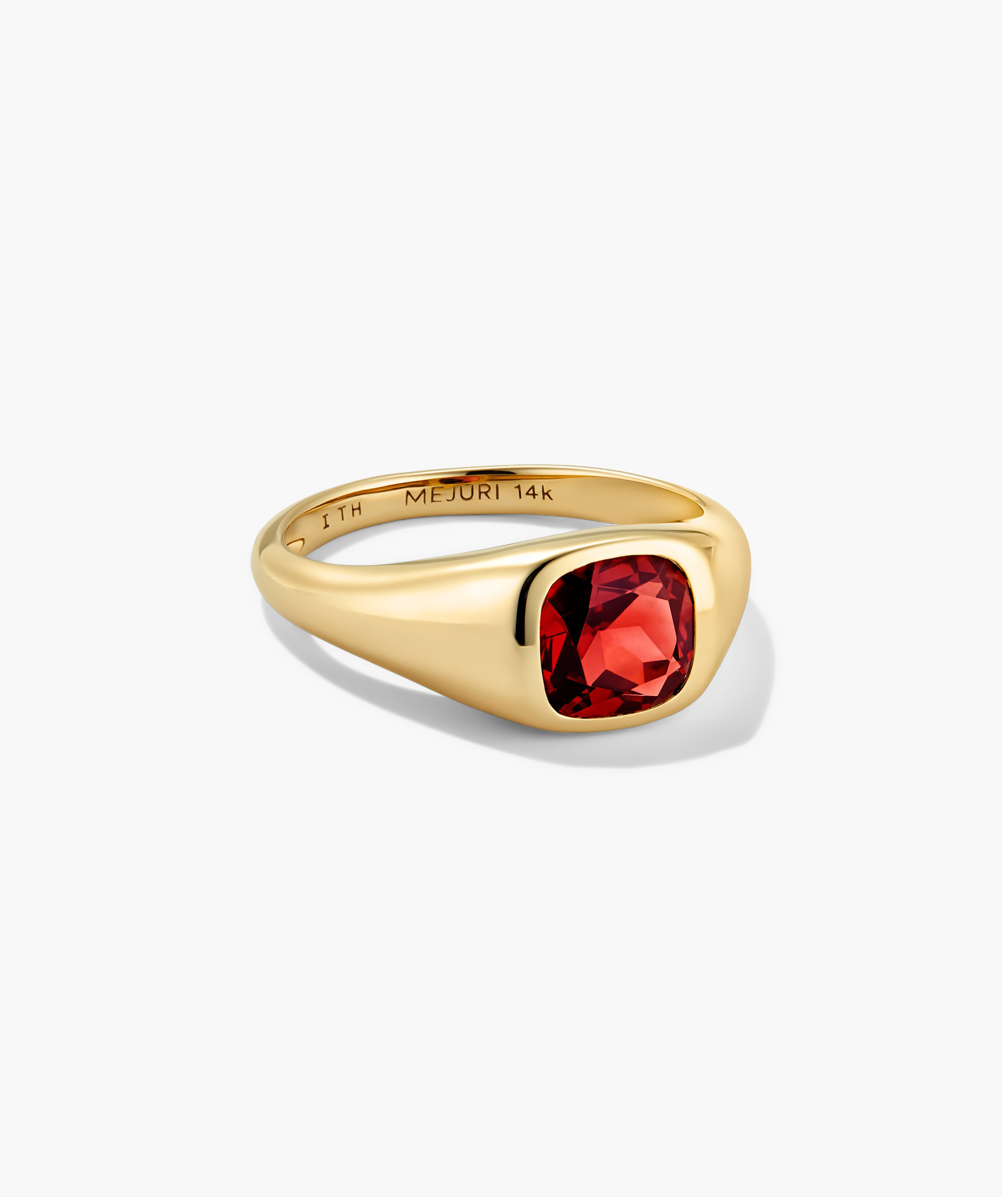 14k Yellow Gold - Garnet