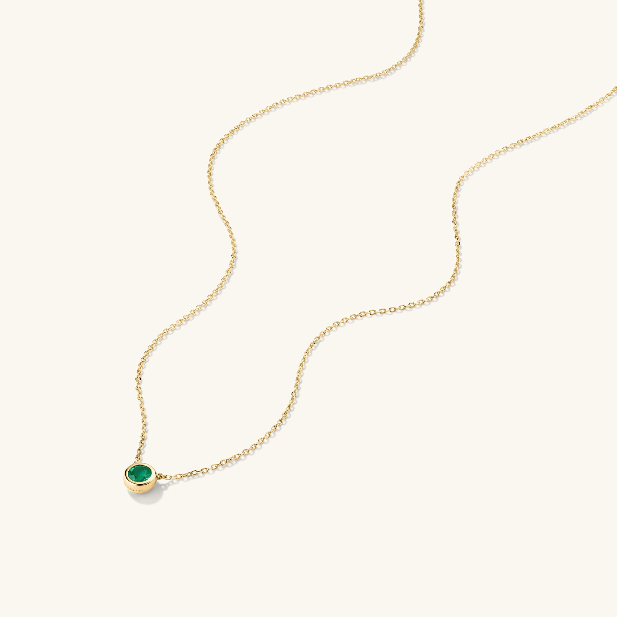 14k Yellow Gold - Emerald